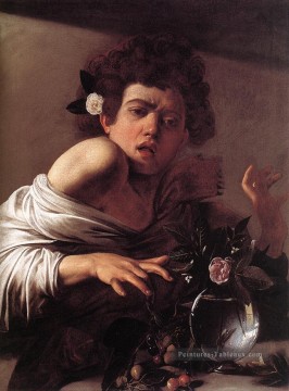 Caravaggio œuvres - Garçon mordu par un lézard Caravage